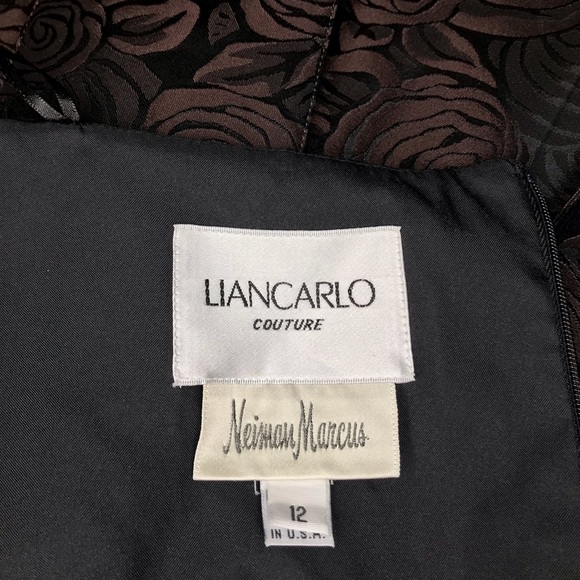 Liancarlo Couture Neiman Marcus 100% Silk Strapless Dress 10/12 - Picture 14 of 17